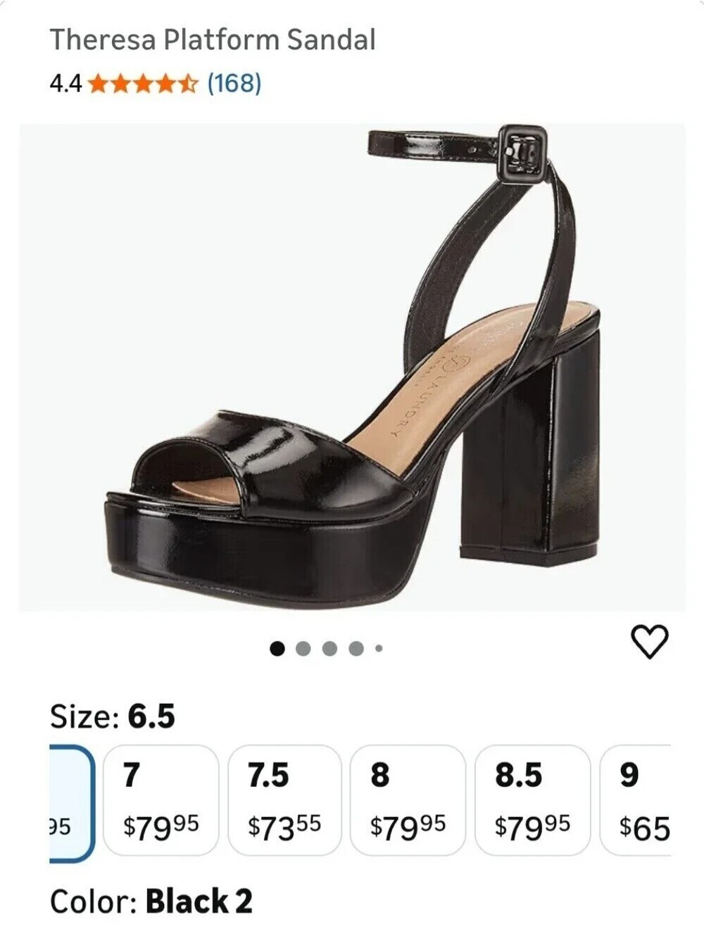 Chinese Laundry Theresa Patent Platform Heels Black Size 9 NIB Y2K Party - Picture 2 of 13